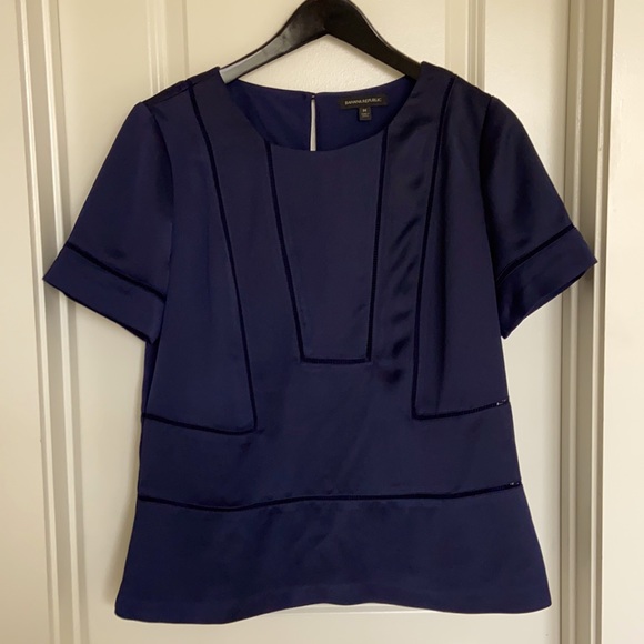 Banana Republic short sleeve silk shirt - Picture 1 of 4